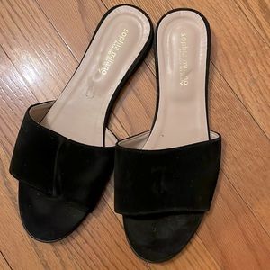 Sophia Milano Black Suede Sandals